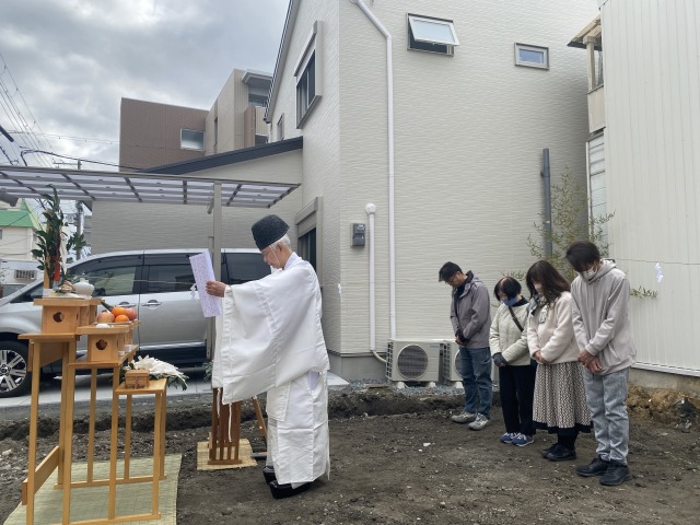 尼崎市長洲中通 建売分譲住宅F様邸の地鎮祭でした！