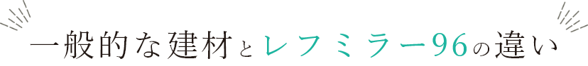 一般的な建材とレフミラー96の違い